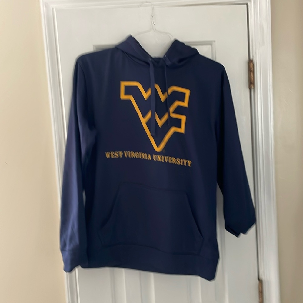 West Virginia University Navy Hoodie SweatShirt Size Small